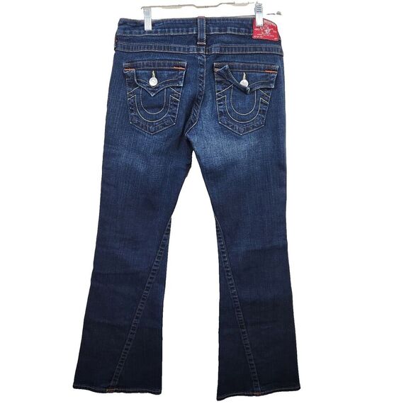 True Religion Jeans Joey SZ 29 Low Rise Y2K Flare Flap Pocket‎ Denim Boot Cut - Picture 6 of 14